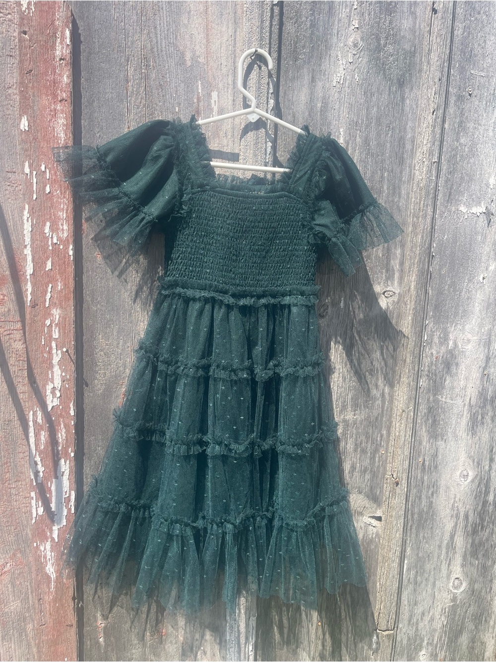 JessaKae Girls Green Tulle Party Dress - Elegant size 4-5